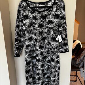Nine West Black & White Splatter Dress – Size XL